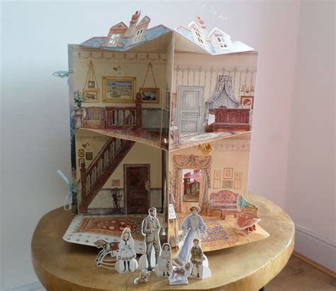 pop up dolls house|edwardian doll house pop up book.